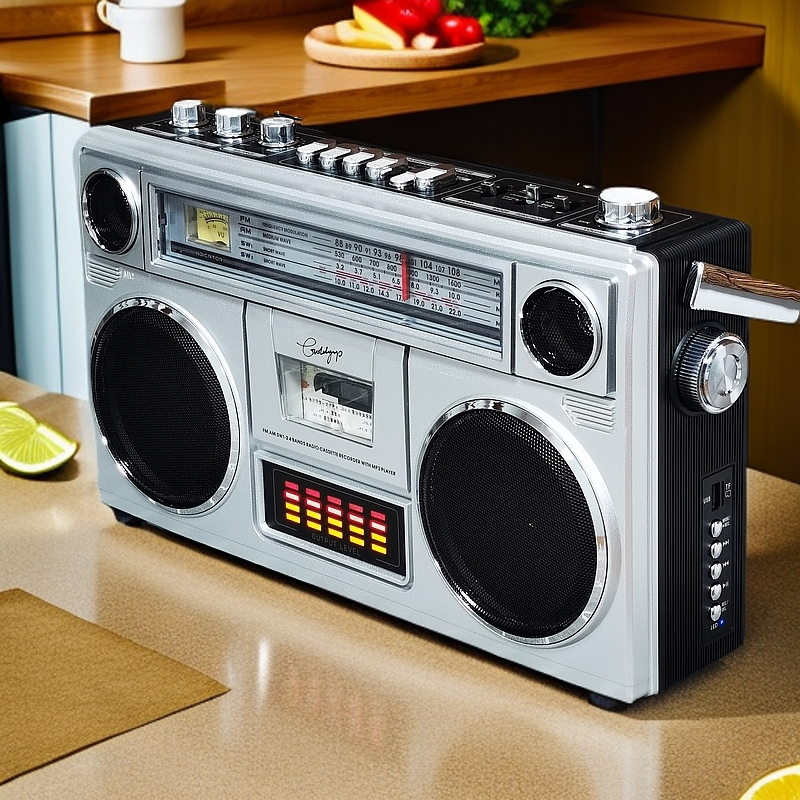 双声道立体声4个喇叭磁带机录音机收录机卡带机收音机蓝牙插卡