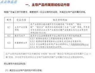 专精特新主导产品所属领域情况说明范本可编辑专精特新项目申报