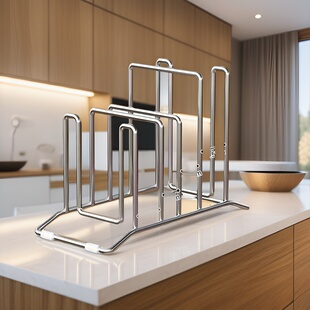 菜板放置架304不锈钢砧板架子多功能锅盖架子案板支架厨房置物架
