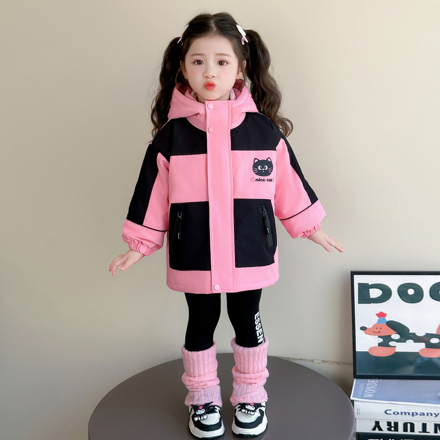 女童冲锋衣三合一秋冬2025新款洋气儿童冬装女宝宝冬季摇粒绒外套