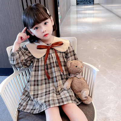 女童春秋装连衣裙2025新款儿童秋季裙子女宝宝韩版时髦洋气公主裙