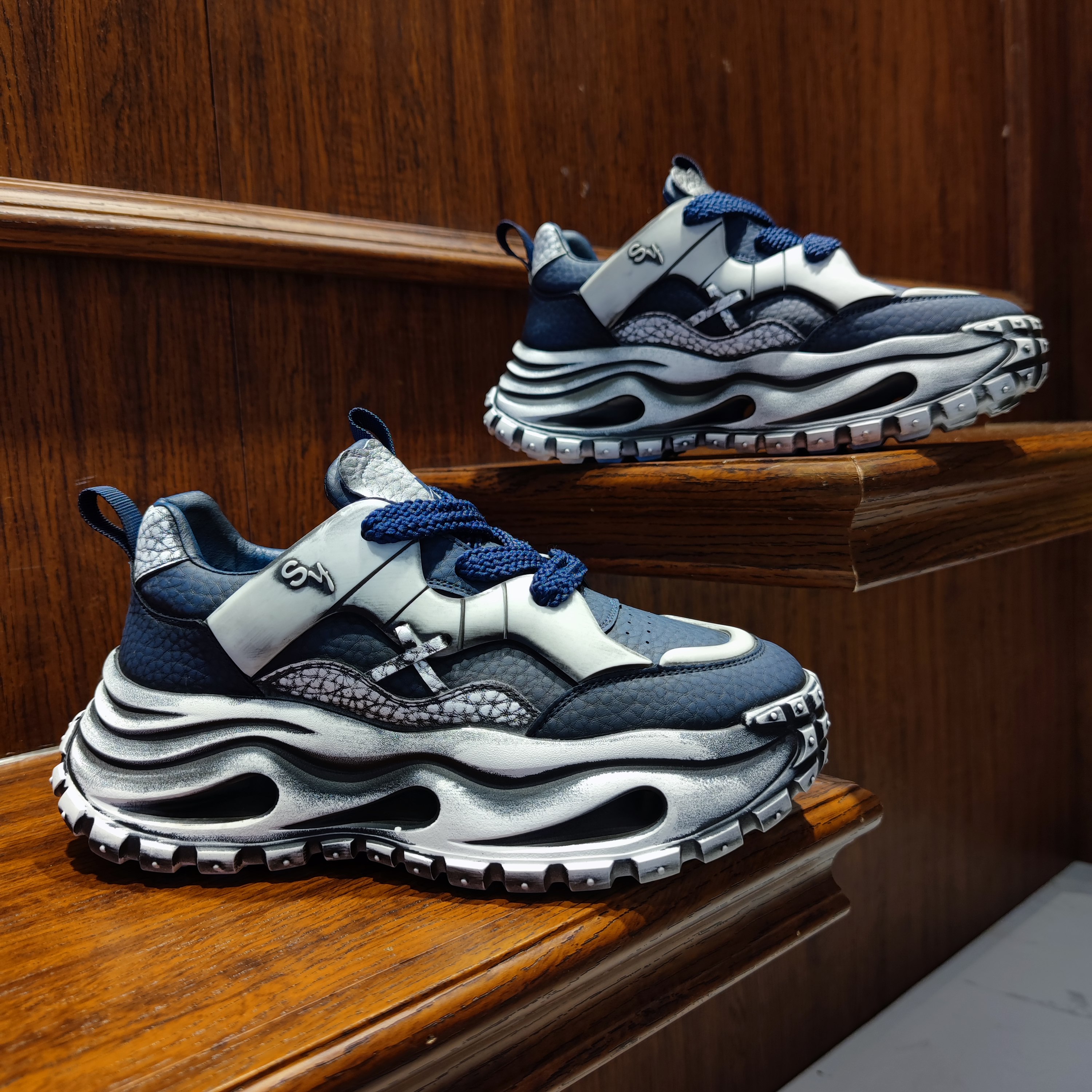 冬款加绒老爹鞋男款防滑软底男鞋厚底棉鞋男士潮鞋爆款2025冬季鞋