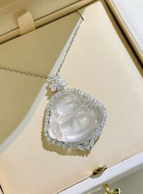 设计师S925银新中式国风绿顶珠