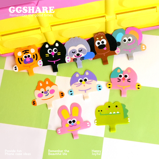 寄居蟹原创手机挂绳贴片卡通动物背贴固定卡片安全防丢夹片通用款