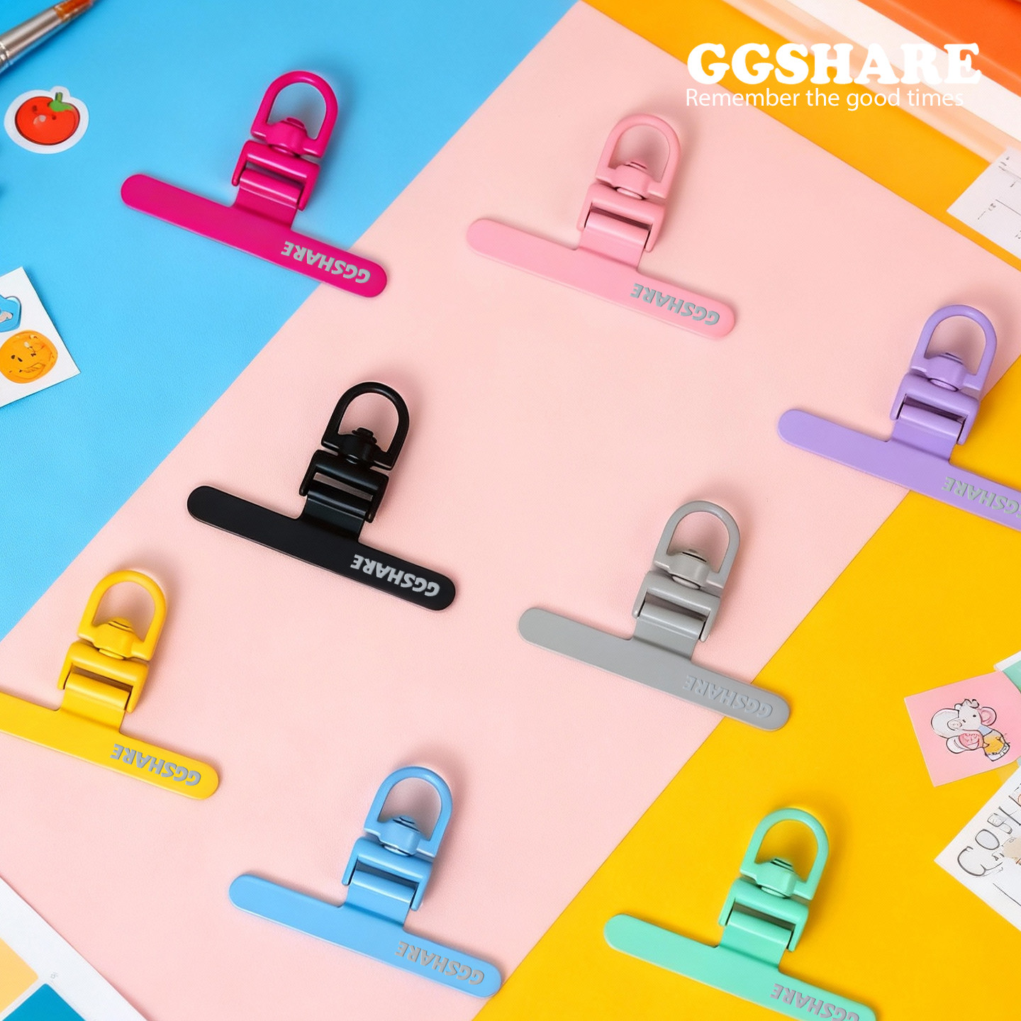 寄居蟹原创超薄金属360°旋转手机挂绳夹片 结实耐用安全防丢通用