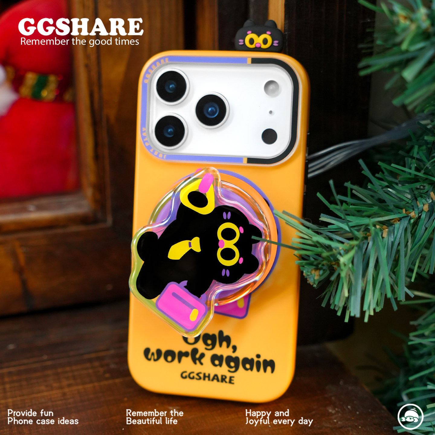 寄居蟹原创新品2026款上班猫苹果手机壳磁吸适用17promax