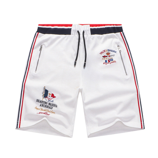 男五分POLO高尔夫运动沙滩针织休闲纯棉中裤 正品 鲨鱼保罗刺绣短裤