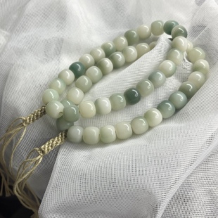 『云菩提』11*12mm老桶型半山半水飘花菩提根手链手持老料绕指柔