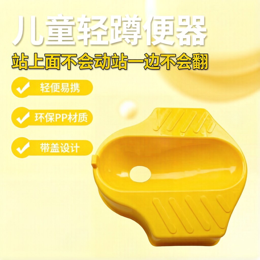 学蹲神器轻踩不翻蹲便器 3周岁以上儿童小孩幼儿练习蹲坑蹲距18cm
