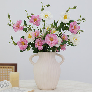 冰山月季蔷薇仿真花花材客厅餐桌家居装饰摆件婚庆布置拍照道具