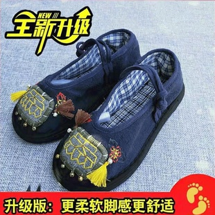 养生圆头布鞋 纯手工千层底复古盘扣款 女浅口 2025年春夏新品 布鞋