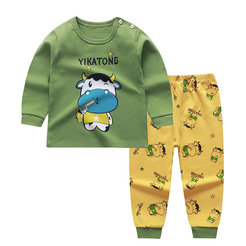 CHILDRENS UNDERWEAR SET 1 YEAR OLD BABY 2 AUTUMN STYLE BABY AUTUMN CLOTHES AUTUMN PANTS 3 CHILDREN 4 AUTUMN 5 COTTON PAJAMAS 6