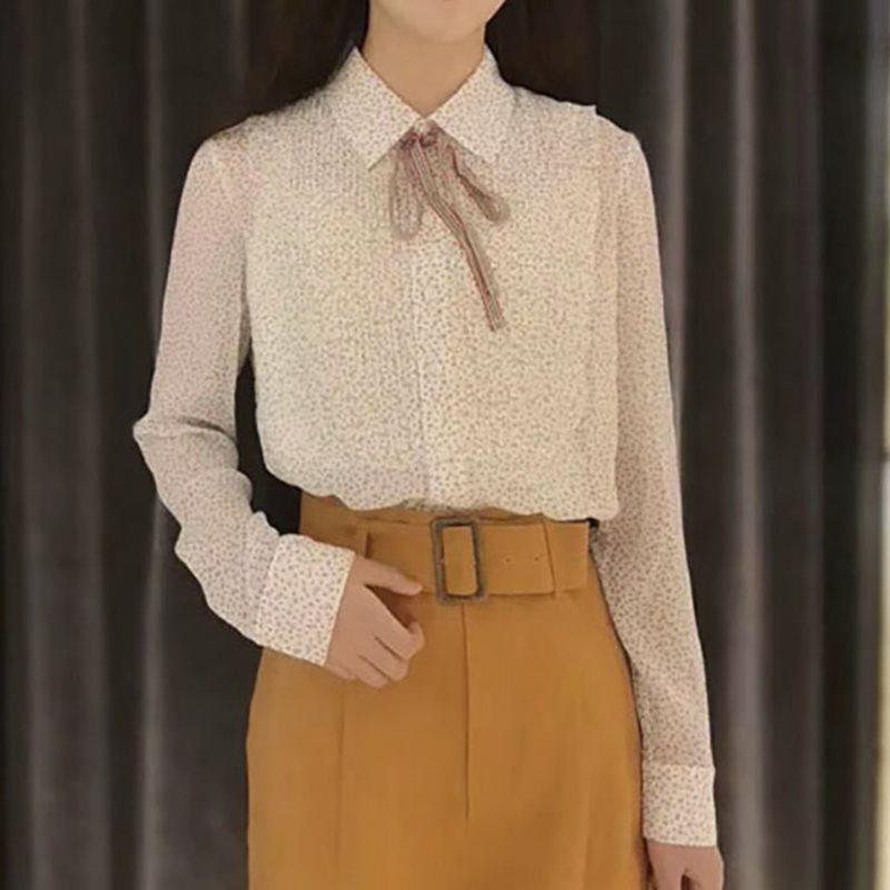 希哥弟思媞女装2019春夏装新款女士宽松波点碎花雪纺长袖衬衫衬.|ruв категории Женская одежда, рубашка - от Buy2taobao.com для оказания профессиональной услуги покупки агента Taobao