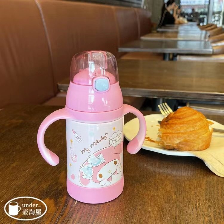 美乐蒂 MM-3490 3537 儿童双耳防喷学饮杯背带软嘴吸管吸管水杯壶,餐饮具,保冷/保温杯,淘宝优惠券,粉丝福利购,淘宝优惠卷