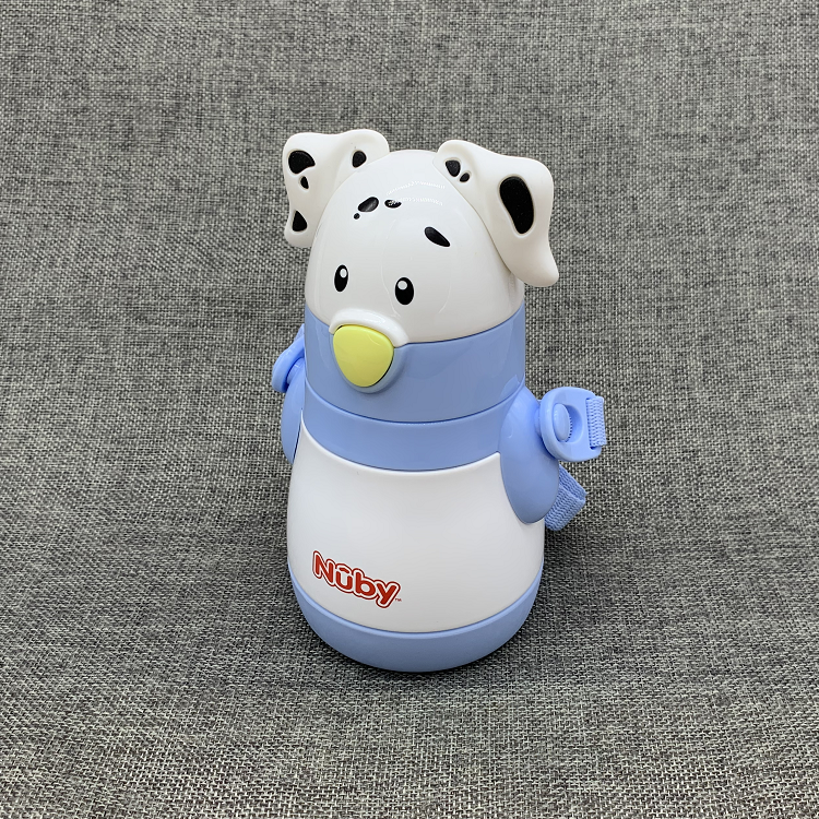 Nuby 努比儿童吸管杯宝宝保温杯带吸管不锈钢学饮杯水杯美国10536
