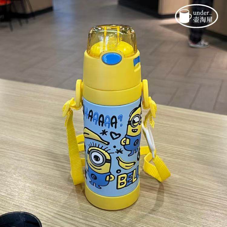 小黄人 MN-6607 轻量化抽真空 3D立体儿童水壶 防漏保温水杯