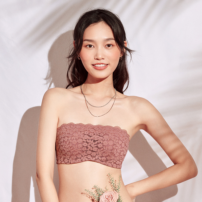 怡倩无肩带内衣女大胸显小