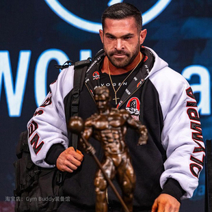 2023新款 卫衣 奥赛外套男健身秋冬夹克健美IFBB运动队服宽松连帽衫