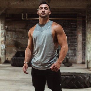 健身背心男速干宽松透气训练衣肌肉健美快干无袖 跑步运动服T恤潮