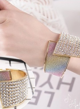 女闪钻欧美夸张韩国时尚饰品手镯