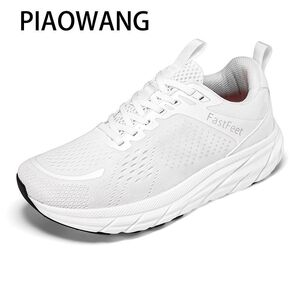 官方PIAOWANG宽头男鞋秋季网面户外宽脚运动鞋男软底一脚蹬跑步鞋