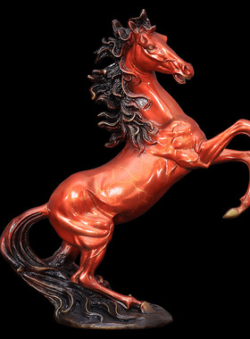 十二生肖马摆件纯铜办公室桌面家居装饰唐马乔迁开业礼品电视柜