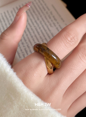 新款缠绕简约时尚开口戒指复古ins时尚百搭食指戒小众高级感手饰