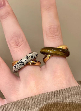 新款缠绕简约时尚开口戒指欧美个性ins风食指戒轻奢高级感手饰女