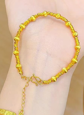 韩国东大门新款圆形串珠手链时尚简约气质手环轻奢高级感百搭手饰