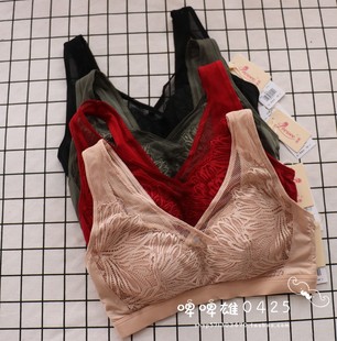 丽维内衣背心吊带女有胸垫无钢圈文胸蕾丝性感抹胸秋冬M9505 正品