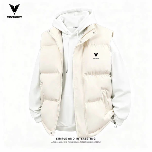 VDOUTDOOR棉马甲男秋冬新款宽松保暖棉服背心夹克外穿坎肩马夹潮