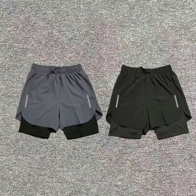 跑步短裤男运动田径马拉松宽松速干防走光内衬训练健身装备三分裤