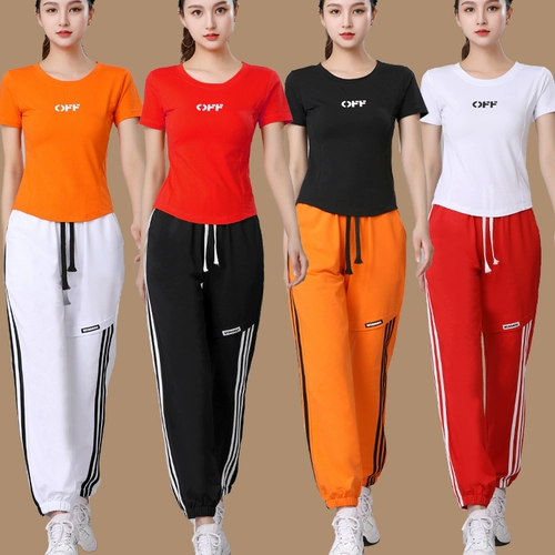 Танцующий спортивный костюм для спортзала, короткий рукав