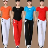 Танцующий спортивный костюм для спортзала, 2022, короткий рукав