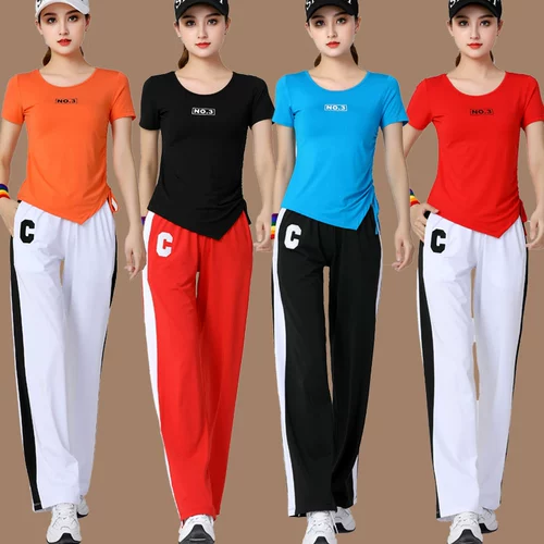 Танцующий спортивный костюм для спортзала, 2022, короткий рукав