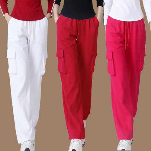 2024新款广场舞跑步健身跳舞长裤