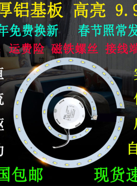 led吸顶灯管改造板白光高亮度5730高功率灯芯灯珠贴片单灯片圆形