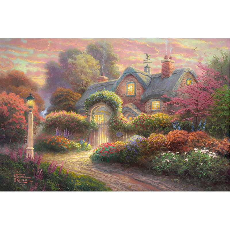 托马斯风景油画客厅卧室欧式装饰画风水山水画thomas-2图片