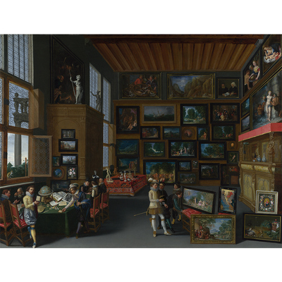 美术馆客厅背景墙装饰画