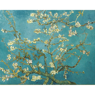 文森特梵高 盛开的杏树花 花卉油画 居家室内装饰酒店会所