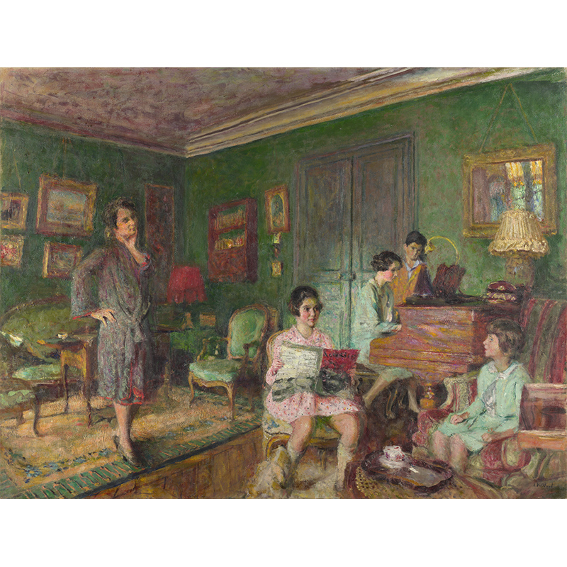 美术馆藏品油画客厅背景墙装饰画Wormser and her Children图片