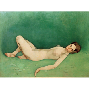费利克斯瓦洛东–睡着的沐浴者裸体熟睡的女人裸女装饰画世界名画