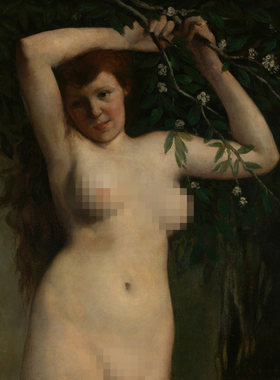 库尔贝裸女欧式名画复刻油画