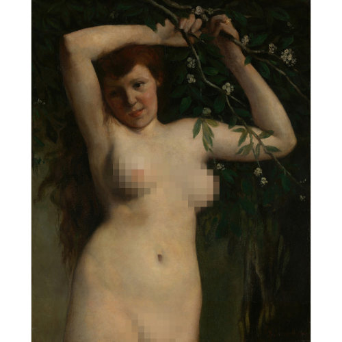 库尔贝裸女欧式名画复刻油画