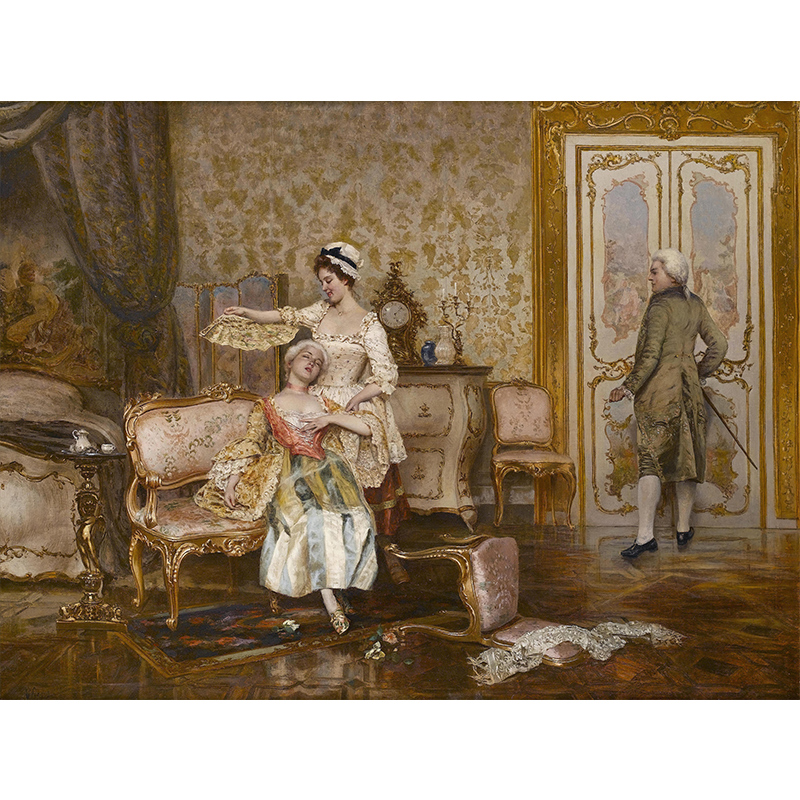 国外油画人物装饰画芯0962#MH-B17-19世纪欧洲宫廷油画图集图片