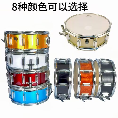 高档14寸多颜色可用选择小军鼓专业木腔喷砂鼓皮行进军鼓独奏打击