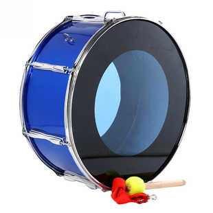 22英寸蓝色双音大军鼓大队鼓军鼓乐器精选学校学生鼓成人鼓推荐