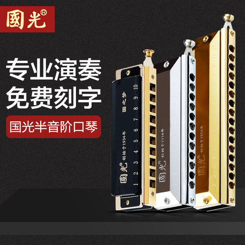 国光半音阶口琴12孔48音成人学生入门乐器专业演奏级乐队推荐用
