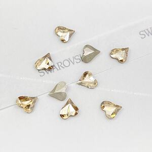 正品施华洛4809小歪心8*7.5迷你尖底异形华子美甲钻仿水晶饰品DIY