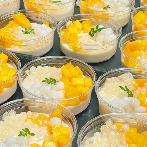 椰奶冻杯子冷萃酸奶冰粉碗水果捞甜品透明一次性商用打包包装盒